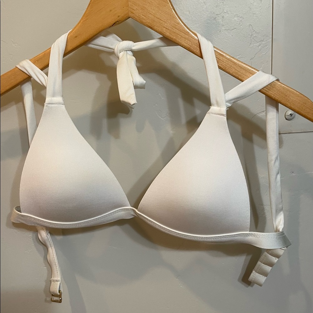 XS Voda Swim bikini top in White